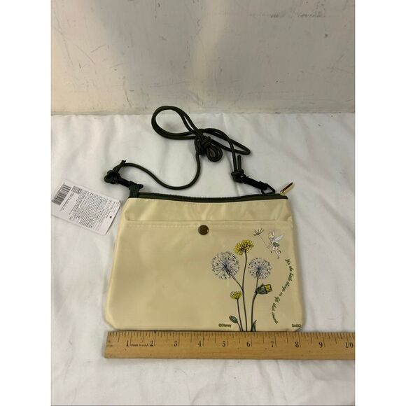 Disney Sacoche Bag Tinker Bell Zipper Crossbody Snaps Zipper 8"x6" new - Picture 6 of 7